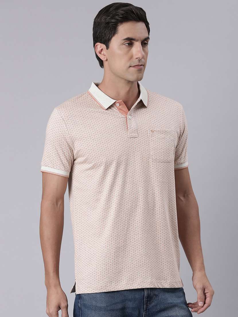 men printed short sleeve regular fit polo t-shirt - 22068744 -  Standard Image - 2