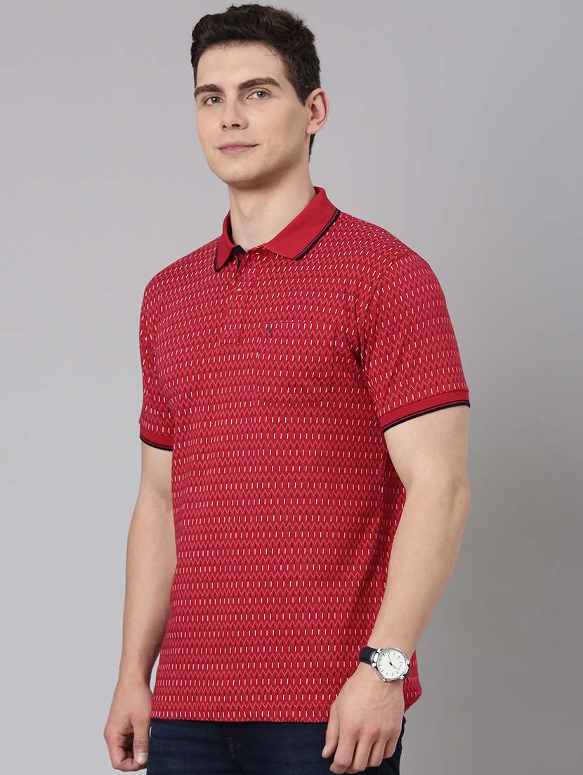 men printed short sleeve regular fit polo t-shirt - 22068748 -  Standard Image - 2