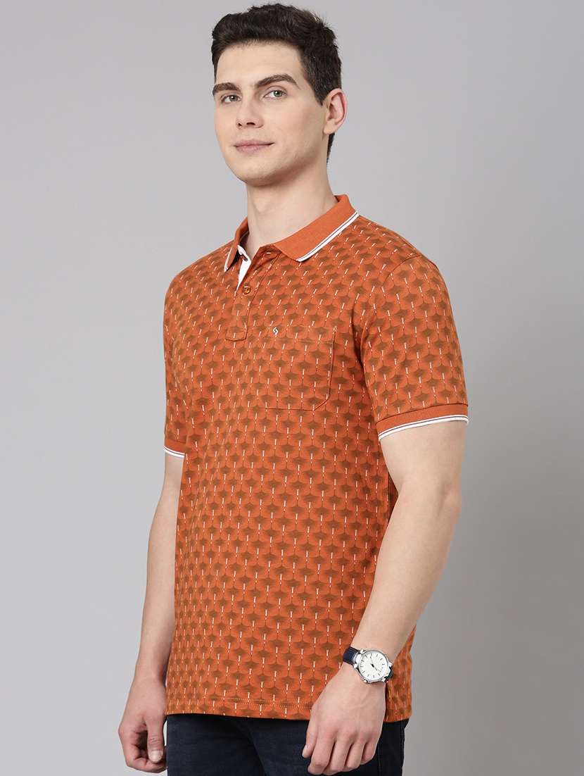 men printed short sleeve regular fit polo t-shirt - 22068749 -  Standard Image - 2