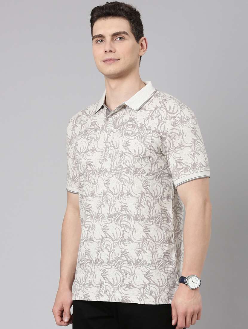 men printed short sleeve regular fit polo t-shirt - 22068750 -  Standard Image - 2