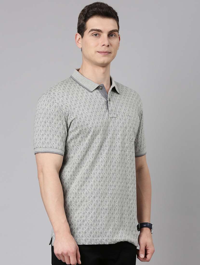 men printed short sleeve regular fit polo t-shirt - 22068751 -  Standard Image - 2