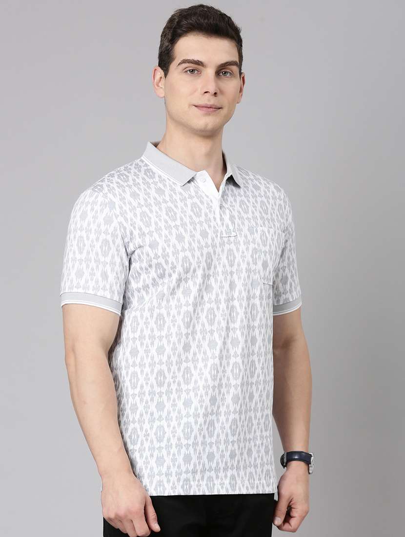 men printed short sleeve regular fit polo t-shirt - 22068754 -  Standard Image - 2