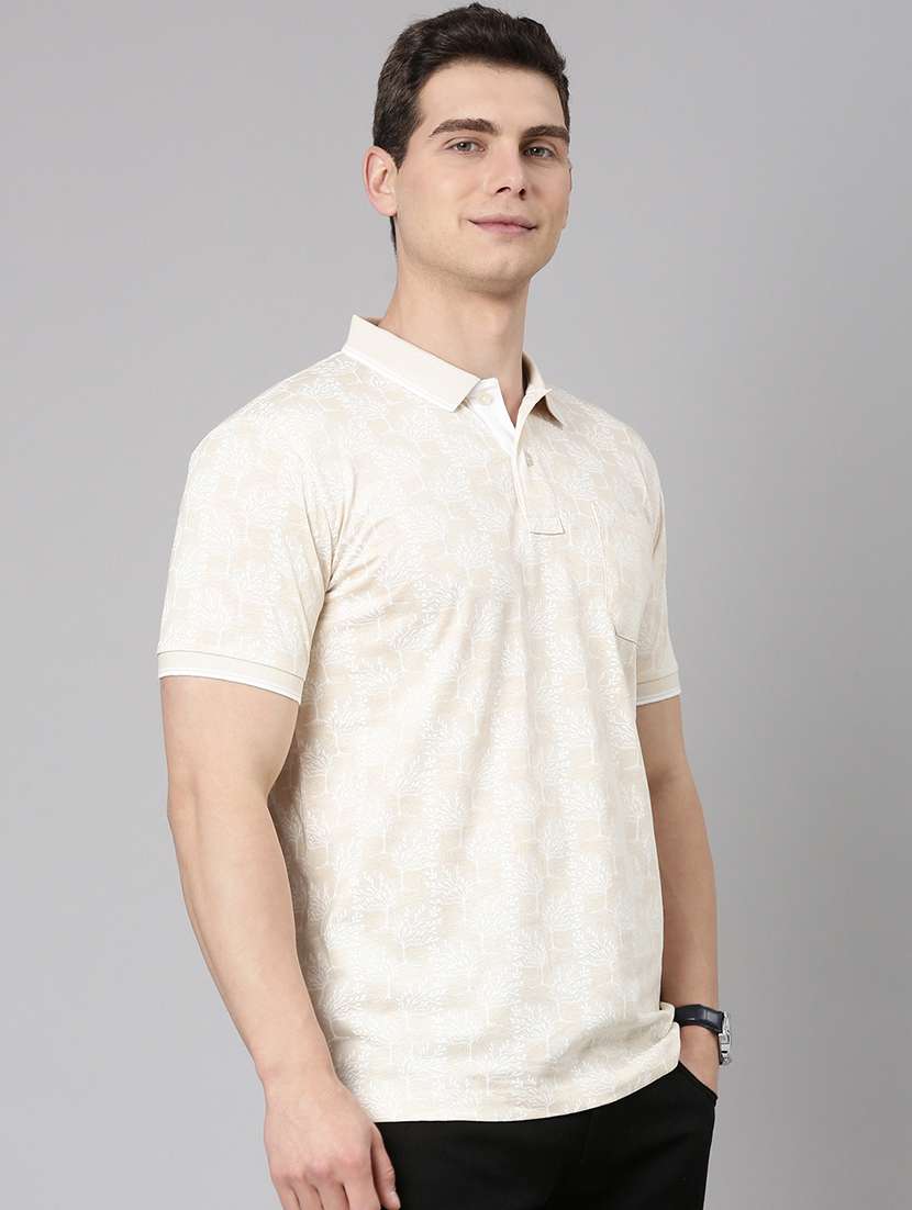 men printed short sleeve regular fit polo t-shirt - 22068755 -  Standard Image - 2