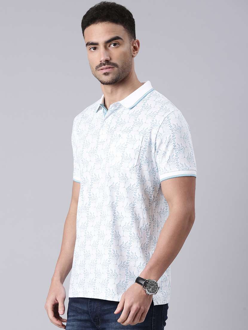 men printed short sleeve regular fit polo t-shirt - 22068756 -  Standard Image - 2
