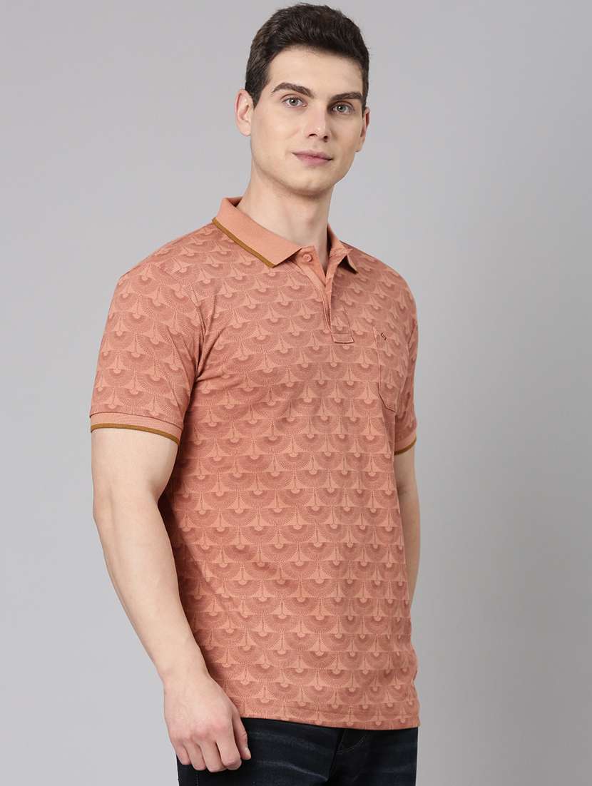 men printed short sleeve regular fit polo t-shirt - 22068759 -  Standard Image - 2