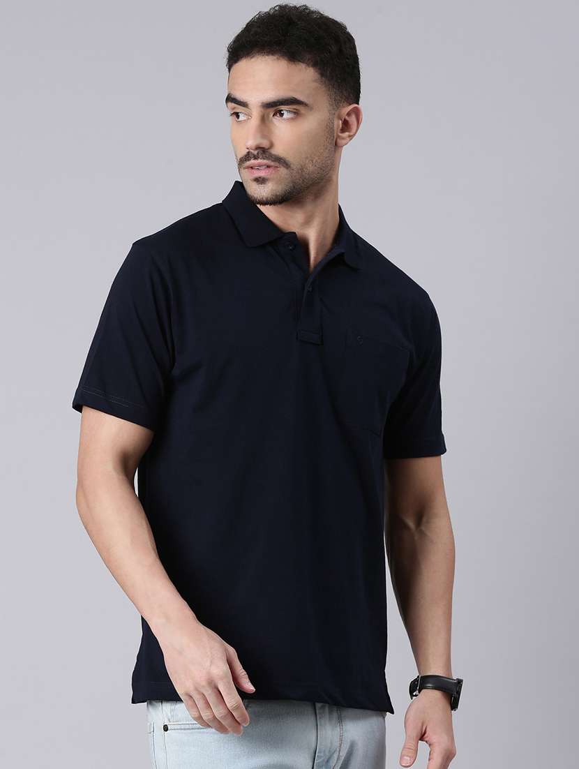 men solid short sleeve regular fit polo t-shirt - 22068762 -  Standard Image - 2