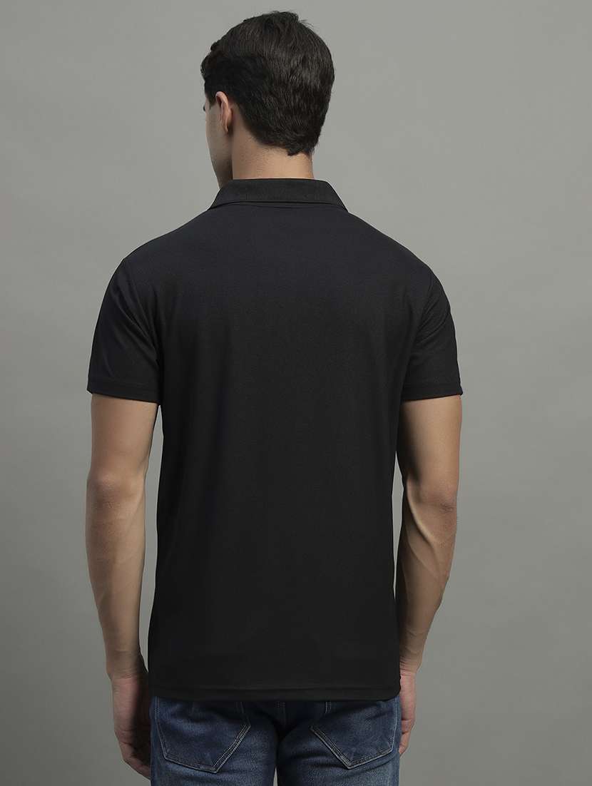 men solid short sleeve regular fit polo t-shirt - 22068766 -  Standard Image - 2