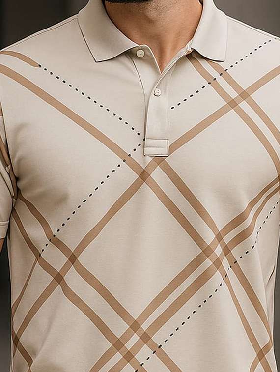 men printed short sleeve regular fit polo t-shirt - 22068786 -  Standard Image - 2