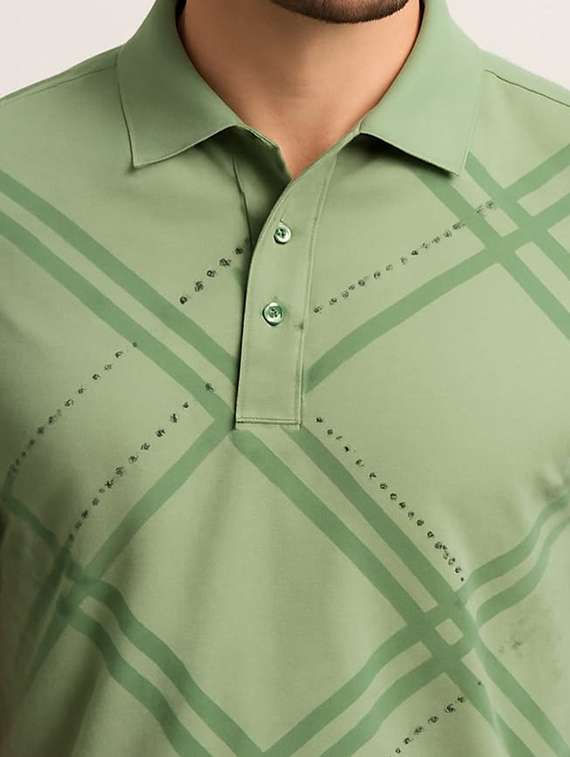 men printed short sleeve regular fit polo t-shirt - 22068788 -  Standard Image - 2