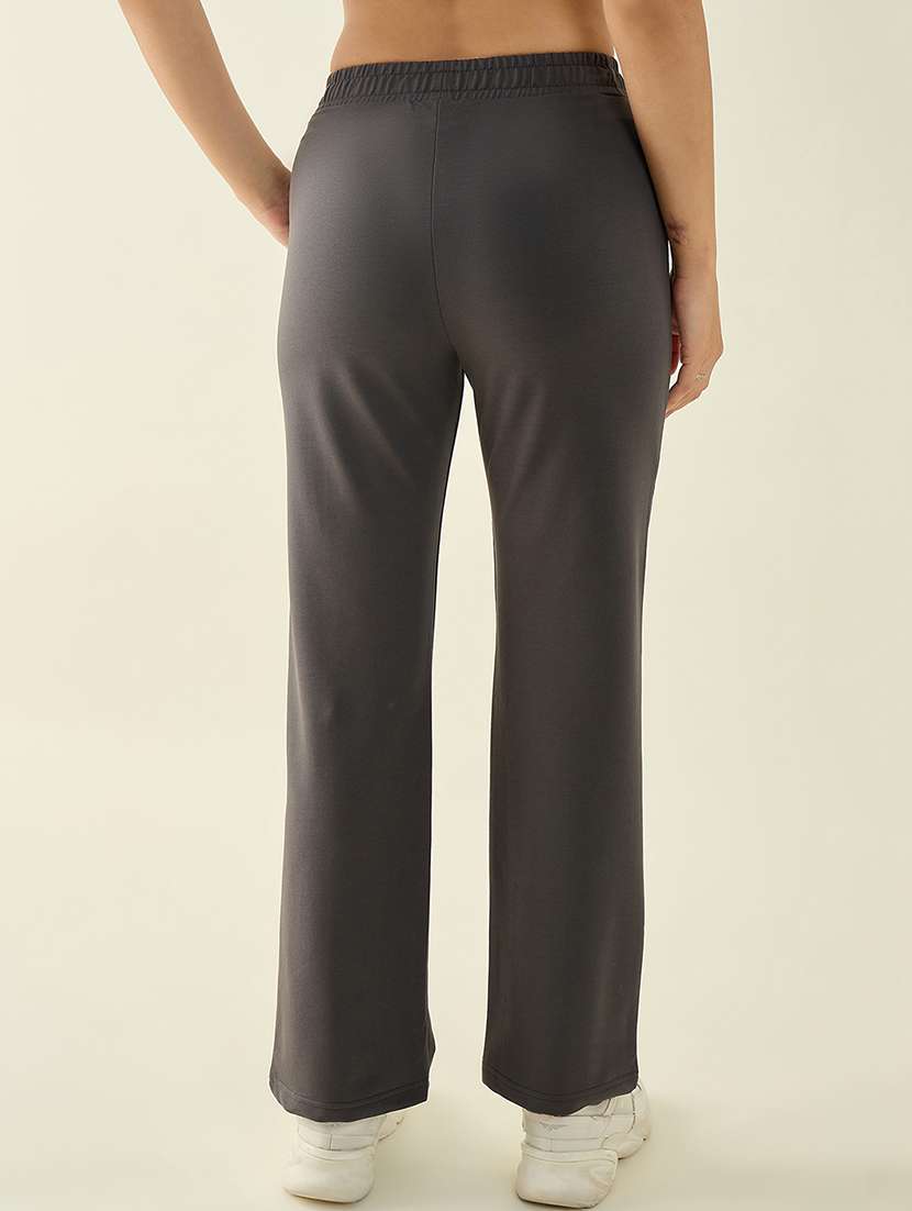 women solid mid rise straight trouser - 22068811 - Standard Image - 2