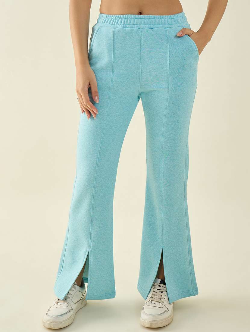 women solid mid rise bootcut track pant - 22068851 - Zoom Image - 0