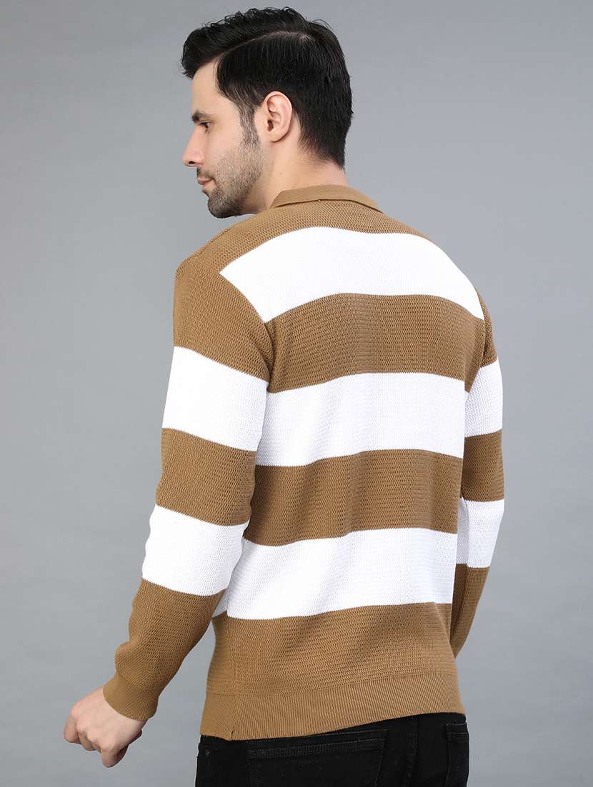 men striped long sleeve regular fit pullover  - 22068888 -  Standard Image - 2