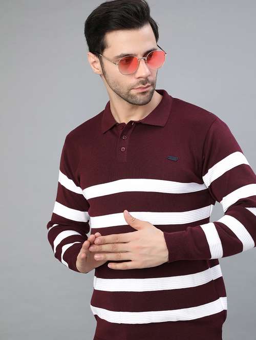 men striped long sleeve regular fit pullover  - 22068890 -  Standard Image - 0