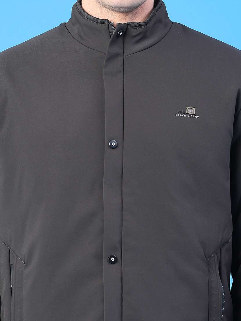 men solid long sleeve insulator bomber jacket - 22068928 -  Standard Image - 2