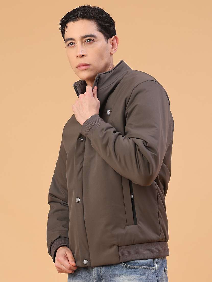 men solid long sleeve insulator bomber jacket - 22068975 -  Standard Image - 2