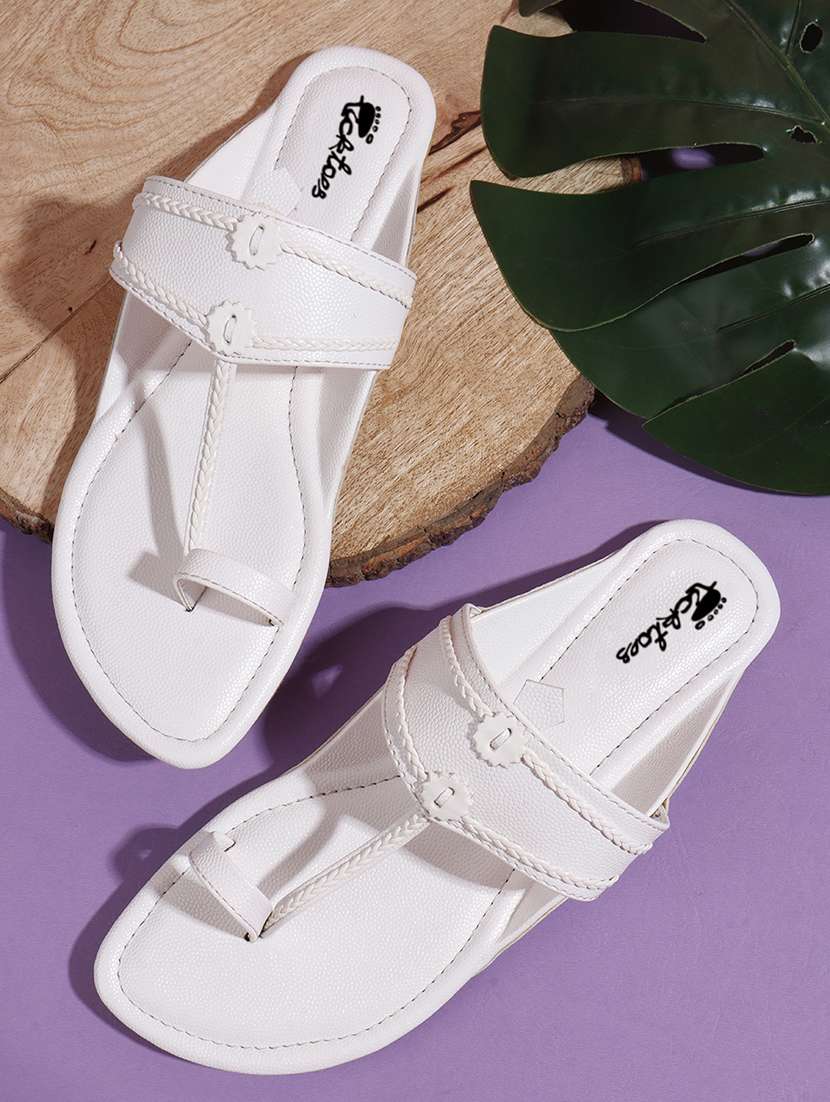 women one toe slip on flats - 22069071 - Zoom Image - 0