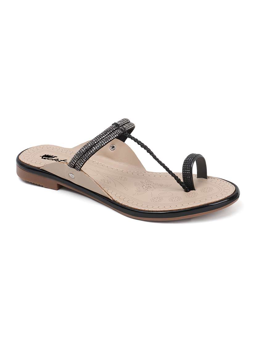 women embellished one toe flat sandal - 22069081 - Standard Image - 2