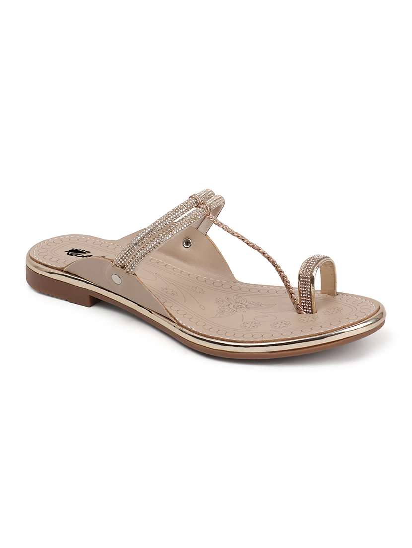women embellished one toe flat sandal - 22069082 - Standard Image - 2