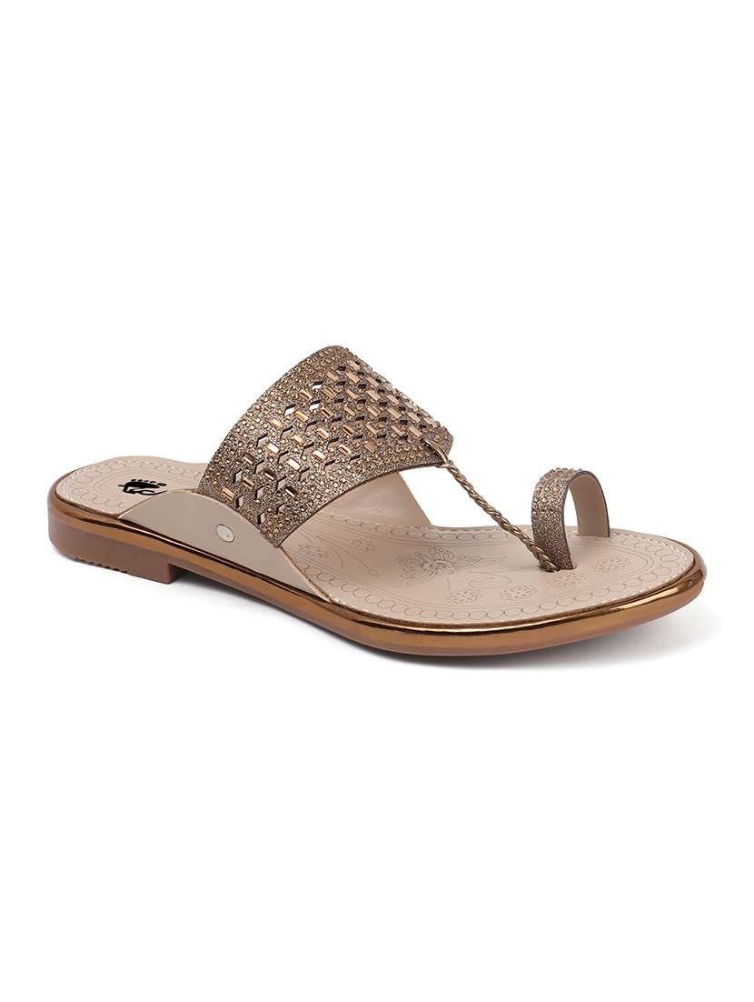 women embellished one toe flat sandal - 22069085 - Standard Image - 2