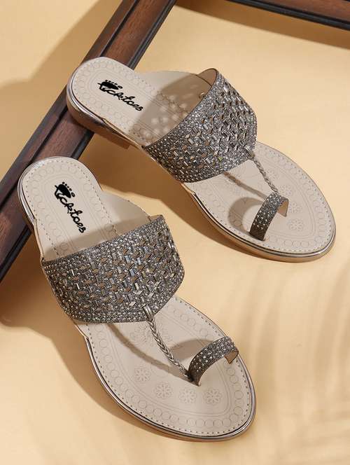 women embellished one toe flat sandal - 22069086 -  Standard Image - 0