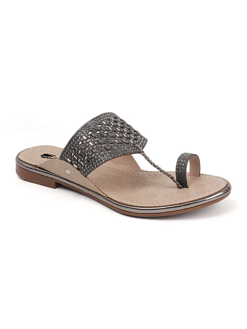 women embellished one toe flat sandal - 22069086 - Standard Image - 2