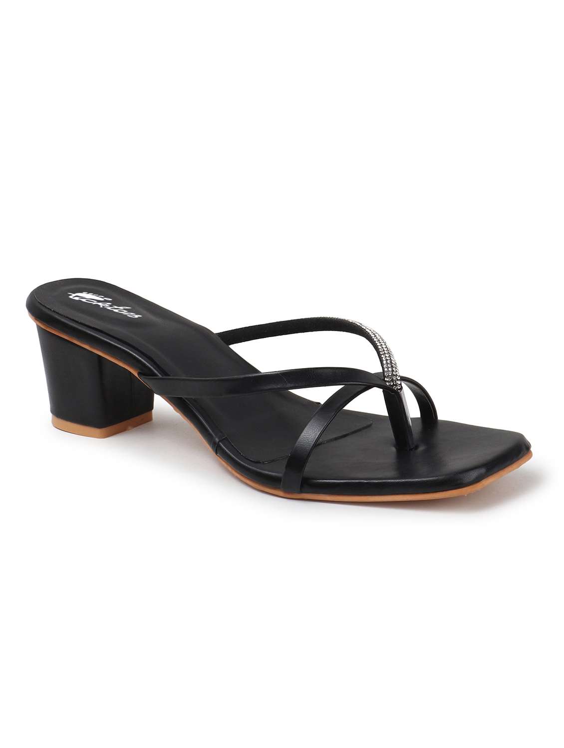 women embellished slip on block heels - 22069091 - Standard Image - 2