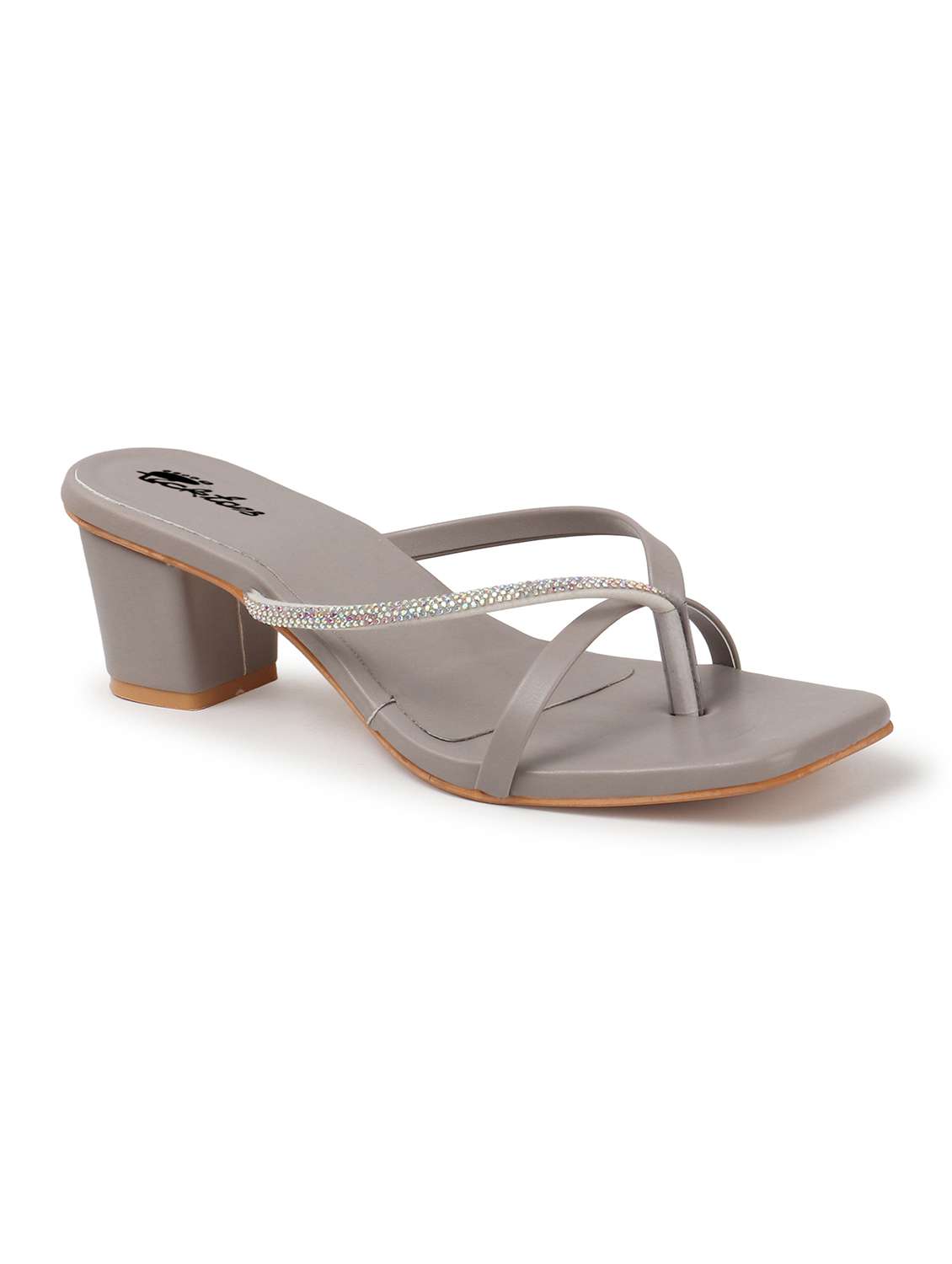 women embellished slip on block heels - 22069092 - Standard Image - 2