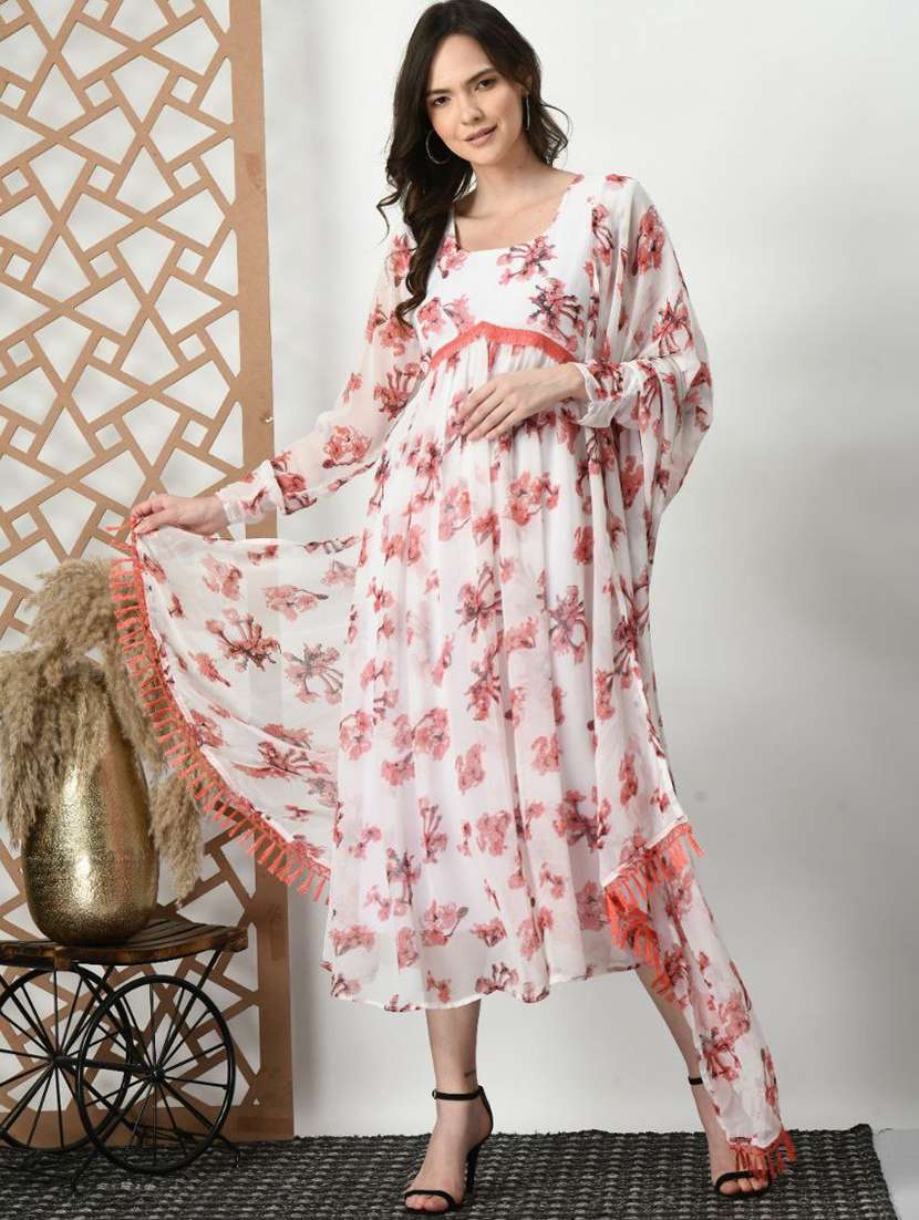 women floral printed long sleeve kurta dupatta set - 22069142 - Standard Image - 2