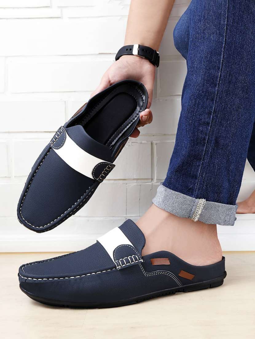 men blue slip on loafer - 22069152 - Standard Image - 2