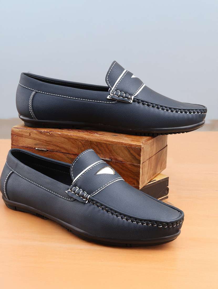 men blue slip on loafer