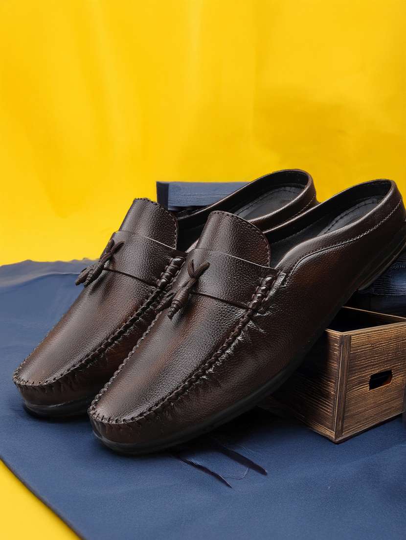 men brown slip on loafer - 22069172 -  Zoom Image - 0