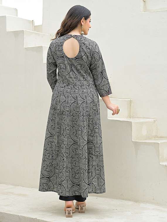 women printed three quarter sleeve kurta pant with dupatta set - 22069212 -  Standard Image - 2