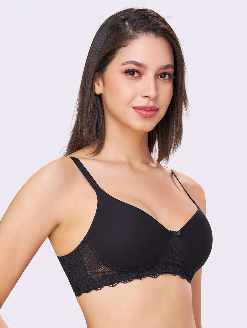 women pack of 2 solid lightly padded t-shirt bra - 22069227 -  Standard Image - 2