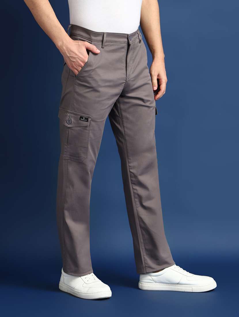 men solid mid rise relaxed fit cargo - 22069248 -  Standard Image - 2