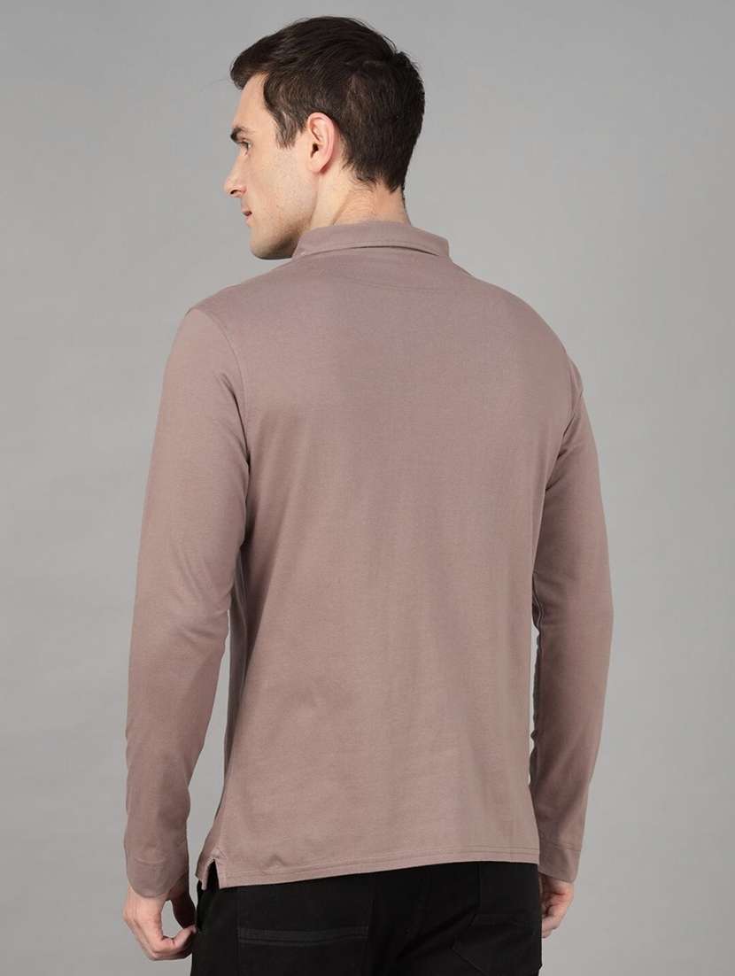 men solid long sleeve regular fit polo t-shirt - 22069265 -  Standard Image - 2