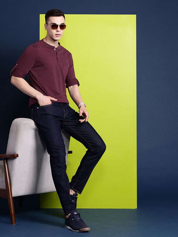 men solid long sleeve regular fit t-shirt - 22069269 -  Standard Image - 2