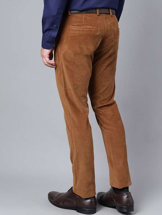 men solid mid rise flat front trouser - 22069282 -  Standard Image - 2