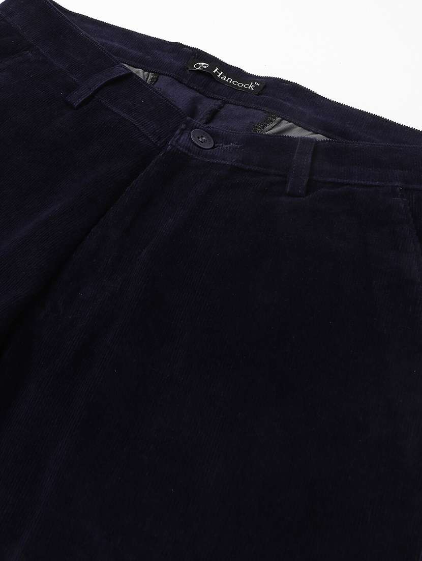 men solid mid rise flat front trouser - 22069284 -  Standard Image - 2