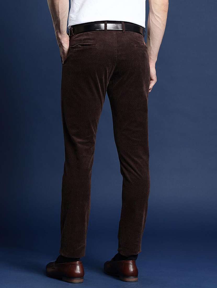 men solid mid rise flat front trouser - 22069287 -  Standard Image - 2