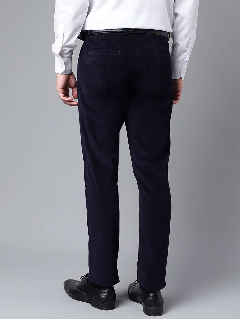 men solid mid rise flat front trouser - 22069290 -  Standard Image - 2
