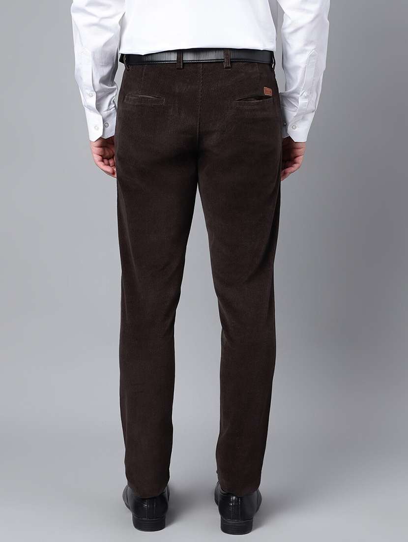 men solid mid rise flat front trouser - 22069291 -  Standard Image - 2