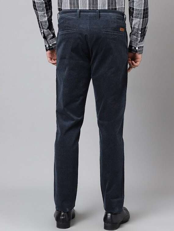 men solid mid rise flat front trouser - 22069292 -  Standard Image - 2