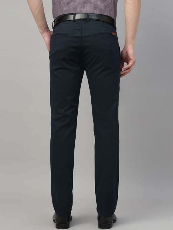 men solid mid rise flat front trouser - 22069302 -  Standard Image - 2