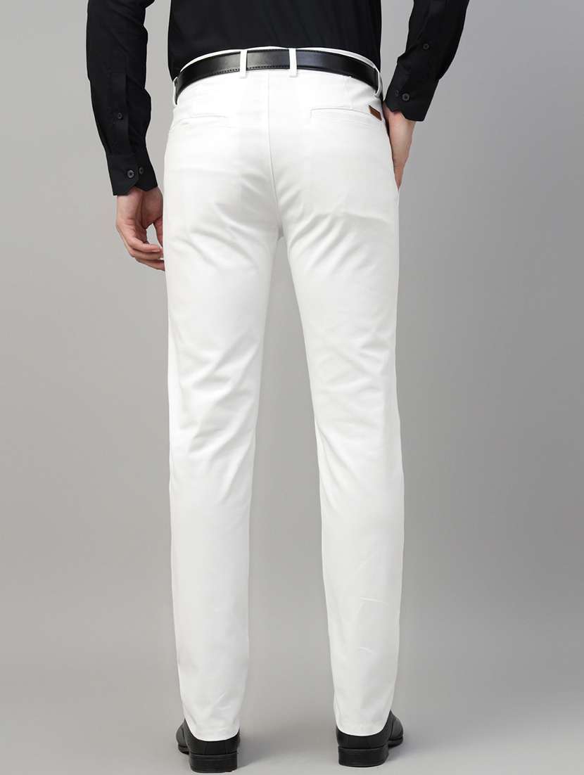 men solid mid rise flat front trouser - 22069304 -  Standard Image - 2