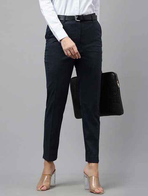 blue viscose trousers - 22069318 -  Standard Image - 0