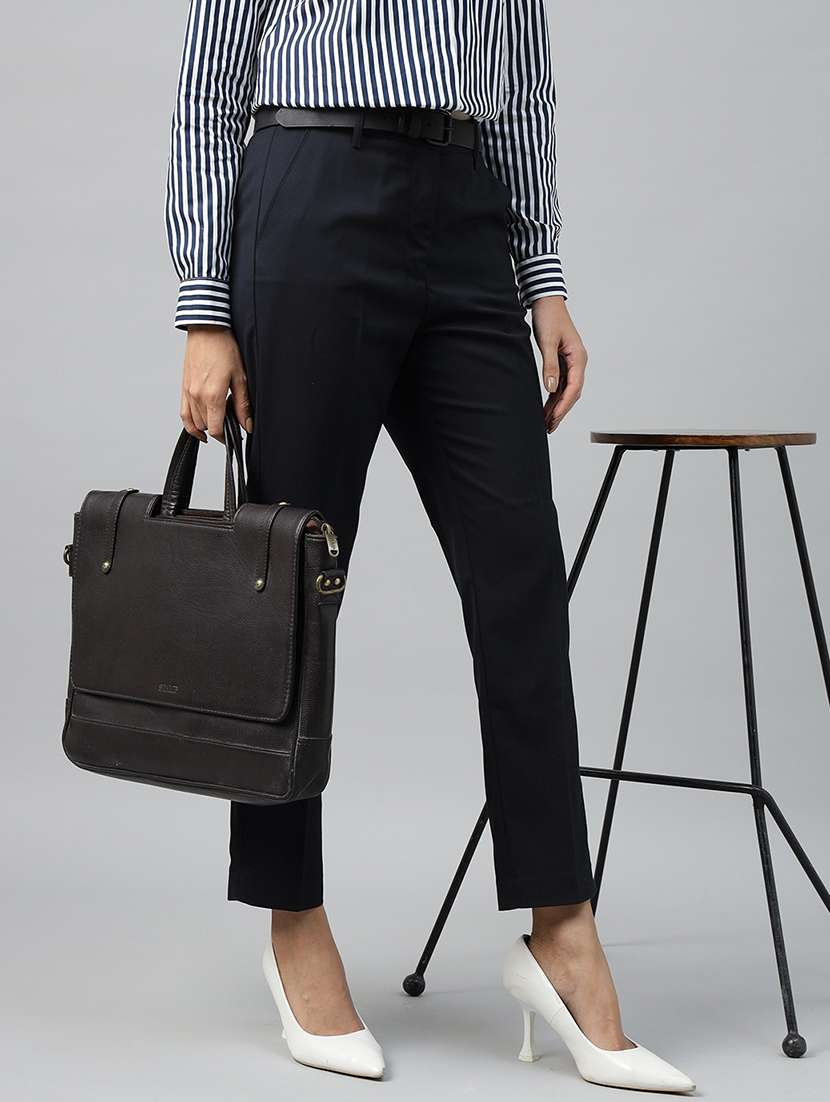 blue viscose trousers