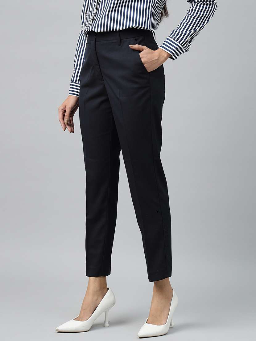 blue viscose trousers - 22069320 - Standard Image - 2