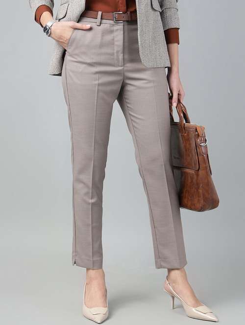 grey viscose trousers - 22069321 -  Standard Image - 0