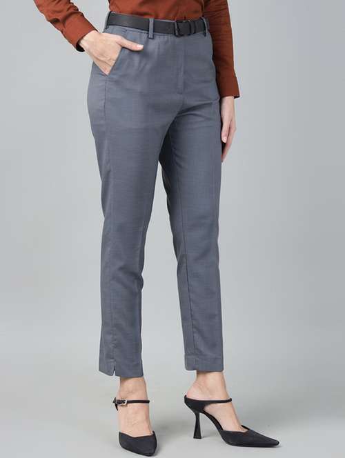 blue viscose trousers - 22069322 -  Standard Image - 0
