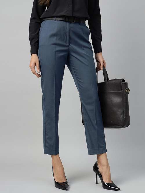 blue viscose trousers - 22069323 -  Standard Image - 0